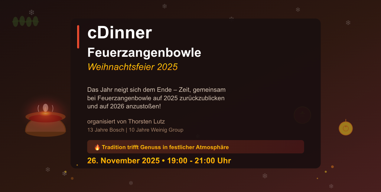 cDinner - Feuerzangenbowle event photo