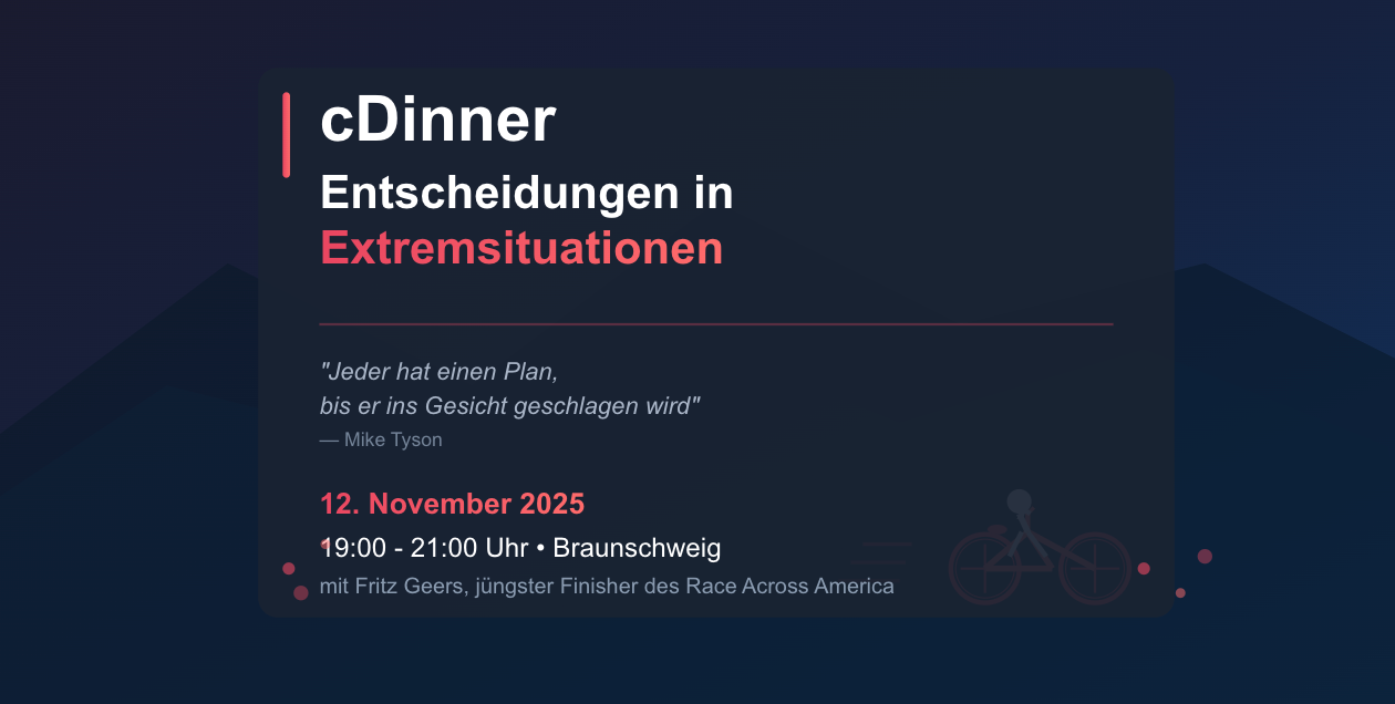 cDinner - Entscheidungen in Extremsituationen event photo